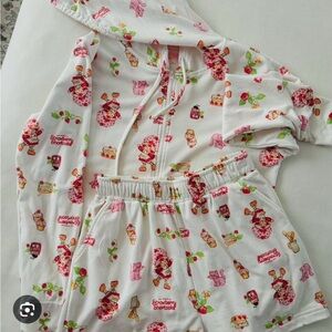 Strawberry Shortcake Hoodie and Shorts Set Sz Med.